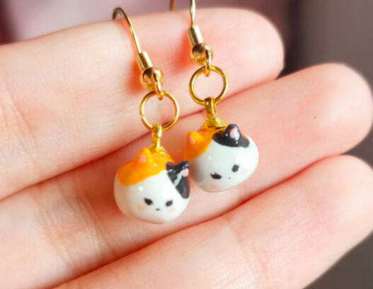 Fat Cat Earrings